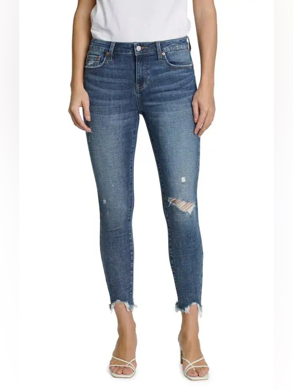 NWT Pistola Aurdey Ripped Crop Skinny Jeans ECO EDIT ~ Size 26 w/ Stretch